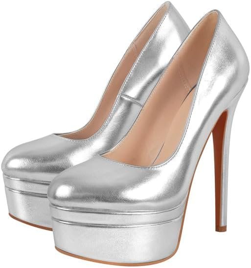 Women's Double Platform Stiletto High Heel Pumps