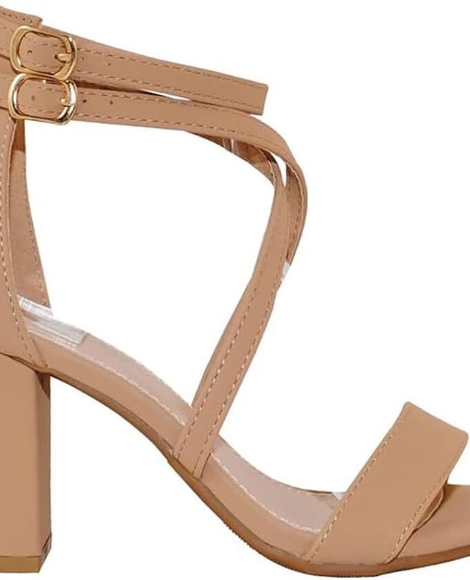 Women's chunky heel ankle strap sandals