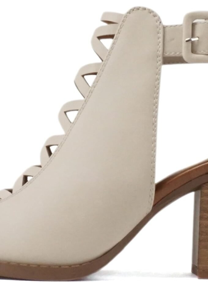 Women's open-toe cross-strap high-heeled fashion sandals with adjustable ankle strap