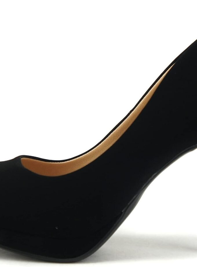 Women's Classic Dress Pump w Extra Cushioned in Sole, Round Toe & Platform