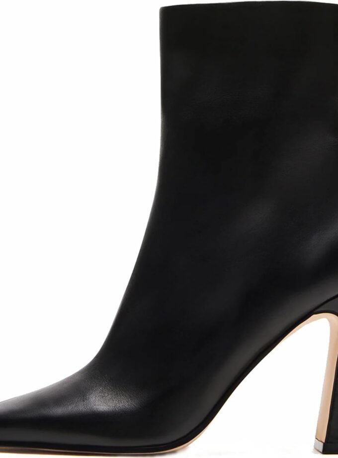 Ankle Boots for Women 2026 Chunky Heel Square Toe Heeled Boots with Zipper Comfort Fall Winter Party Office Date Night Travel Casual Outfit