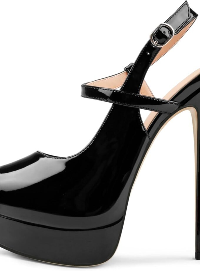 Women's Slingback Shoes Peep Toe Platforms 6 inch Heels Bride Party Pumps