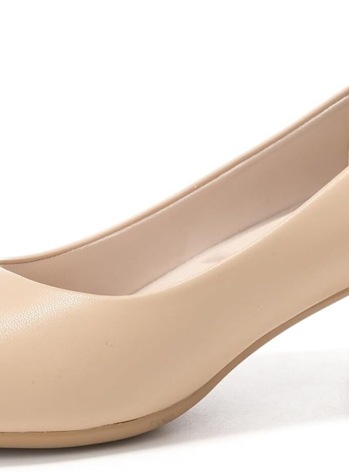 2 inch Low Block Heel Pumps for Women Round Closed Toe Chunky Heels Comfortable Dress Shoes Office Work Formal