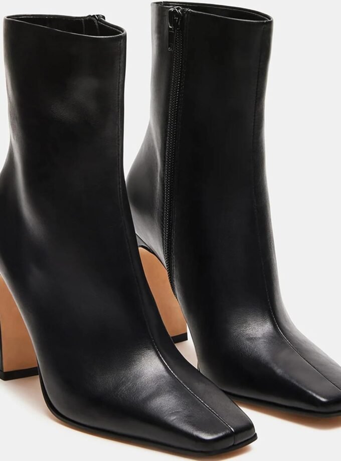 Ankle Boots for Women 2026 Chunky Heel Square Toe Heeled Boots with Zipper Comfort Fall Winter Party Office Date Night Travel Casual Outfit