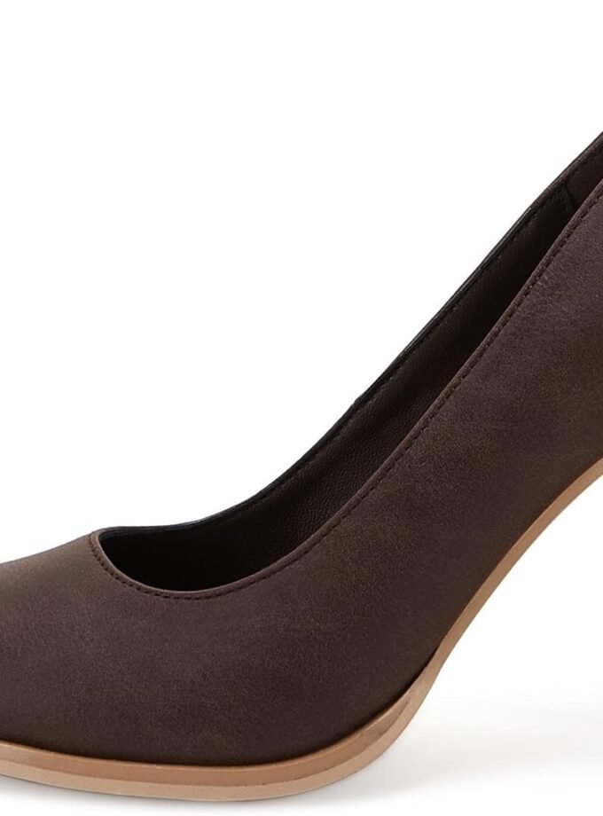 Women's Pointed Toe Pumps Chunky Block High Heel Slip On Dress Party Wedding Shoes